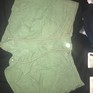 Army green shorts